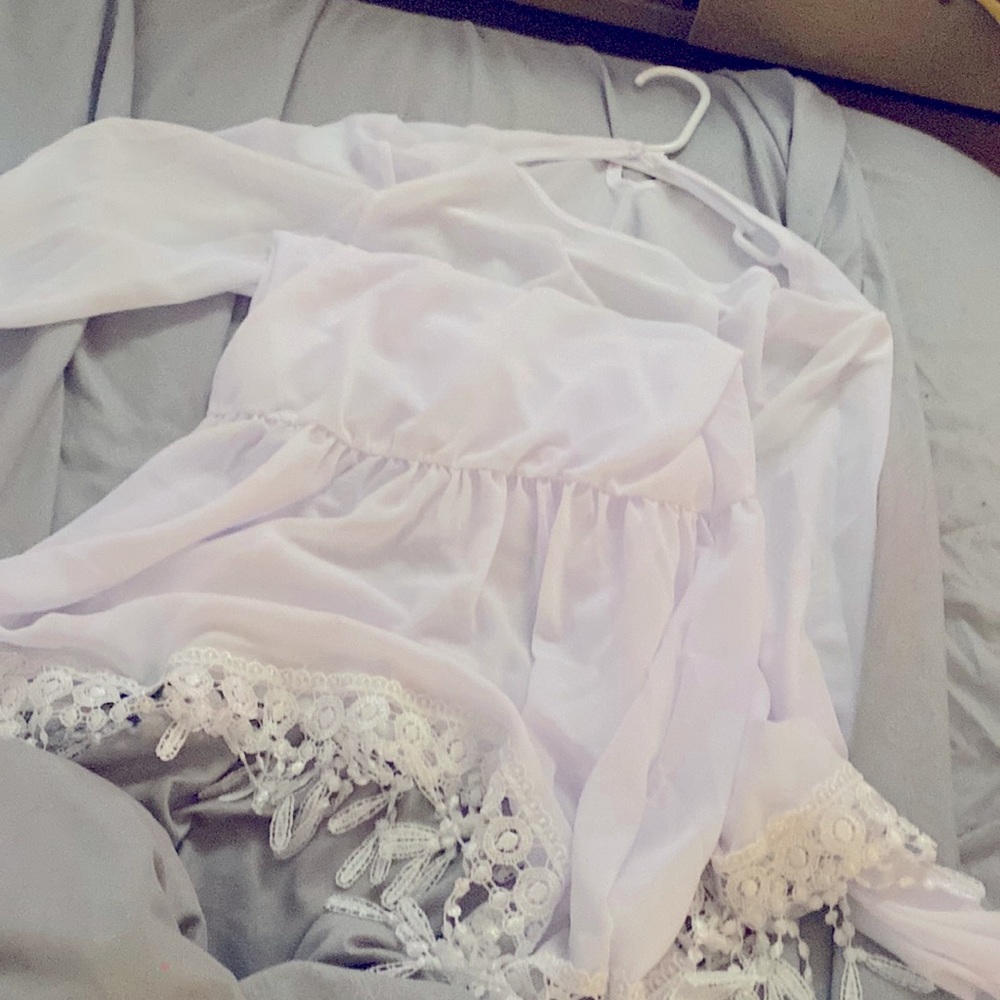 White sheer dress